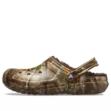 Crocs Classic Tamanco de borda Realtree forrado ‘Marrom’