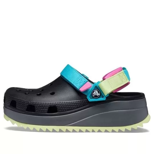 Crocs Classic Tamanco de caminhada ‘Preto Azul Amarelo’