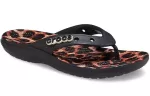 Crocs Classic chinelos unissex com estampa de leopardo ‘Black Leopard’
