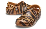 Crocs Classic tamanco Animal Printing Beach Tiger Stripes Sandálias Amarelas