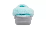 Crocs Classic tamanco Stay Warm Fleece Forrado Sapato Unissex Cinza Azul