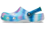 Crocs Colorido Crocs Praia Unissex Multi-Color Branco Sandálias