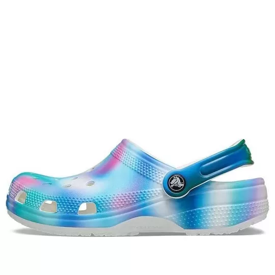 Crocs Colorido Crocs Praia Unissex Multi-Color Branco Sandálias