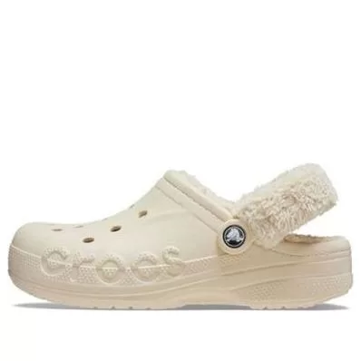 Crocs Correia Fuzz forrada Baya Clogs ‘Branco’