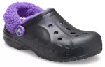 Crocs Correia Fuzz forrada Baya Clogs ‘Preto Roxo’ 20663309V