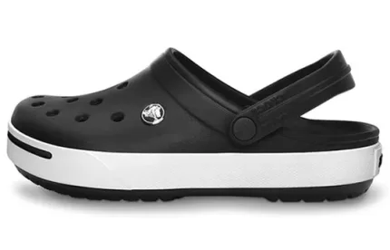 Crocs Crocband Beach Sandálias Unissex Preto Branco 11989-060