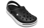 Crocs Crocband Beach Sandálias Unissex Preto Branco 11989-060