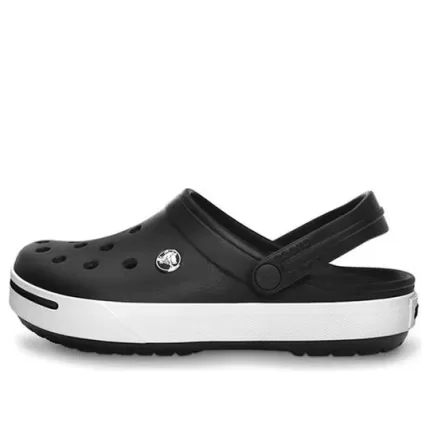 Crocs Crocband Beach Sandálias Unissex Preto Branco 11989-060