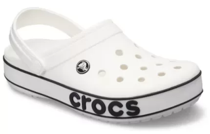 Crocs Crocband Bold Logo Clog Sandálias Brancas