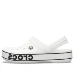 Crocs Crocband Bold Logo Clog Sandálias Brancas
