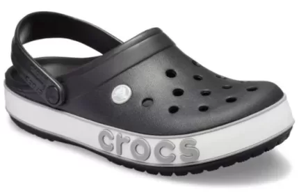 Crocs Crocband Bold Logo Clog Sandálias Unissex Pretas