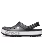 Crocs Crocband Bold Logo Clog Sandálias Unissex Pretas