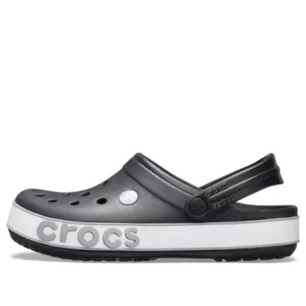 Crocs Crocband Bold Logo Clog Sandálias Unissex Pretas