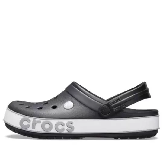 Crocs Crocband Bold Logo Clog Sandálias Unissex Pretas