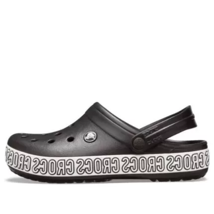 Crocs Crocband Logo Mania Beach Sandálias Pretas