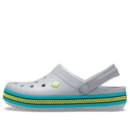 Crocs Faixa de zíper Crocband Clogs ‘Grey Aqua’