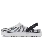 Crocs Fora da quadra Clogs ‘Mármore Branco Preto’