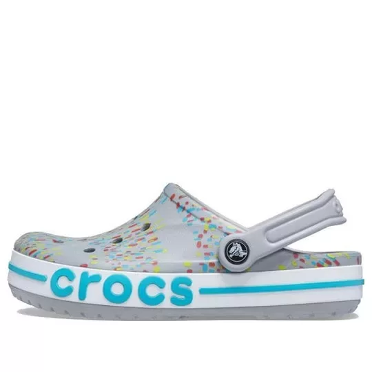 Crocs Impressão Praia Unissex Cinza Azul Sandálias ‘Grey Blue’