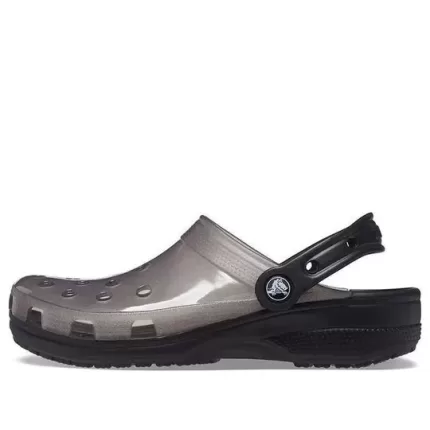 Crocs Jelly Crocs Sandálias Unissex Pretas Transparentes