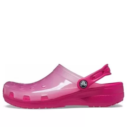 Crocs Jelly Crocs Sandálias Unissex Vermelhas Transparentes