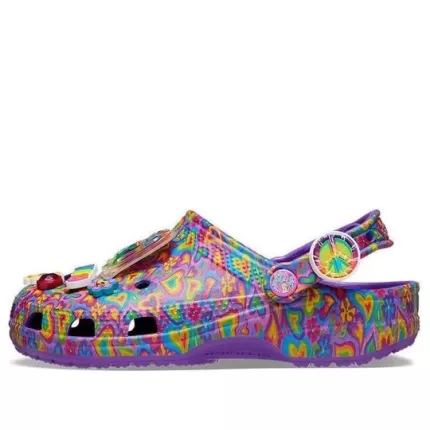 Crocs Lisa Frank x Classic Tamanco ‘Neon Purple Multi Hearts’
