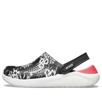 Crocs Lite Ride Hiper Floral Clogs ‘Preto Branco Vermelho’