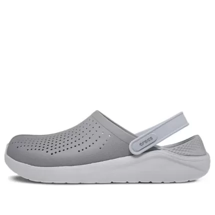 Crocs LiteRide Flash Shoes Smoke Grey White Sandálias