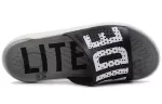 Crocs LiteRide LOGO Chinelos pretos unissex ‘Preto Branco’