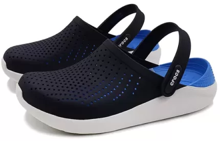 Crocs LiteRide Outdoor Salto Plano Sandálias Esportivas Azul