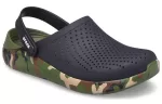 Crocs LiteRide Shoe Printing Classic Sandálias Unissex Pretas