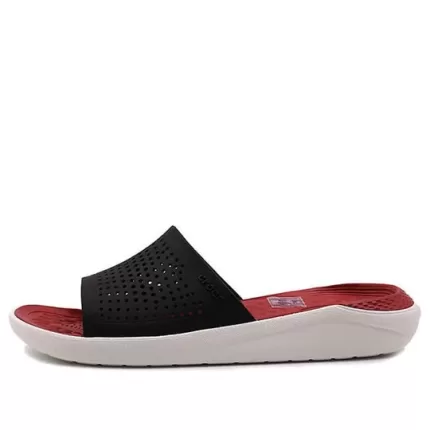 Crocs LiteRide Slides ‘Vermelho Preto Branco’