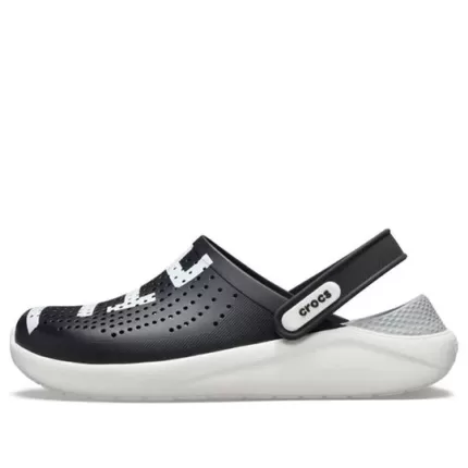 Crocs Logotipo LiteRide Clogs ‘Preto Branco’
