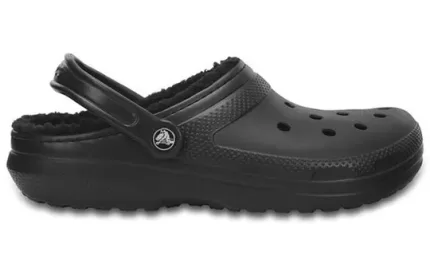Crocs Mantenha-se aquecido, resistente ao desgaste, aconchegante, esportivo, unissex, sandálias pretas