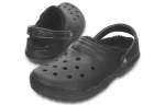 Crocs Mantenha-se aquecido, resistente ao desgaste, aconchegante, esportivo, unissex, sandálias pretas