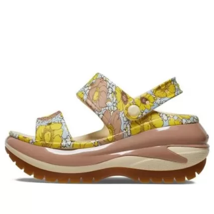 Crocs Mega Crush Retro Floral Sandálias ‘Vanilla Cork’