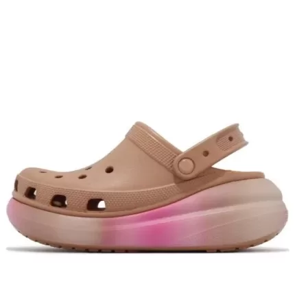 Crocs Mergulho de cor esmagada Clogs ‘Tan Pink’