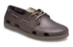 Crocs Mocassins planos marrons minimalistas e aconchegantes de cano baixo