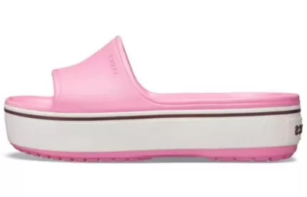 Crocs Plataforma Crocband Slide Sola Grossa Chinelos Rosa