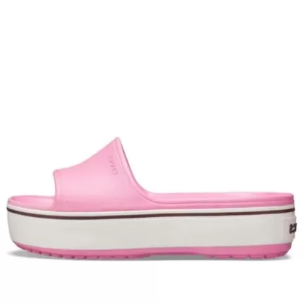 Crocs Plataforma Crocband Slide Sola Grossa Chinelos Rosa
