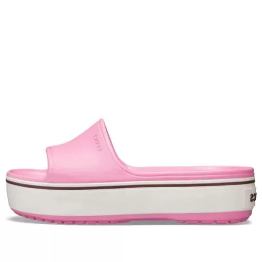 Crocs Plataforma Crocband Slide Sola Grossa Chinelos Rosa