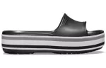 Crocs Plataforma Crocband Slides ‘Preto Cinza Branco’