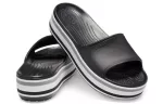 Crocs Plataforma Crocband Slides ‘Preto Cinza Branco’