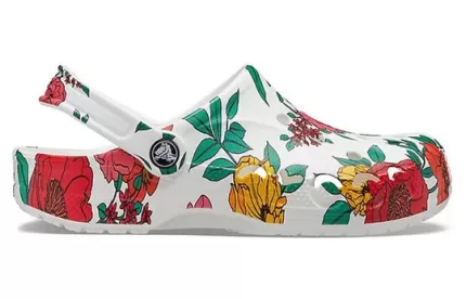 Crocs Praia Flores Brancas Sandálias ‘White Red Green’