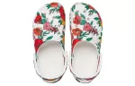 Crocs Praia Flores Brancas Sandálias ‘White Red Green’