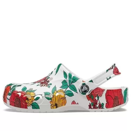 Crocs Praia Flores Brancas Sandálias ‘White Red Green’