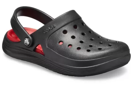 Crocs Reviva Beach Sandálias Preto Vermelho