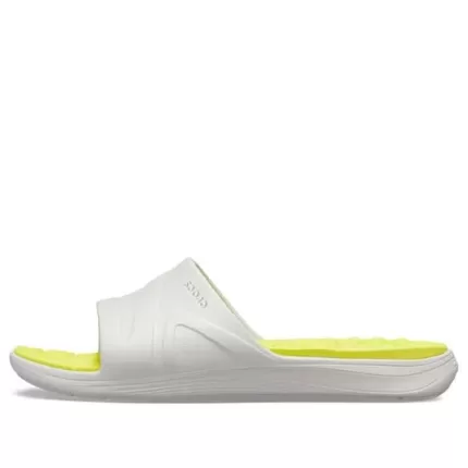 Crocs Reviva Biqueira redonda com alça larga Slides ‘Amarelo Branco’
