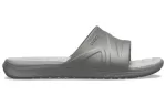 Crocs Reviva Chinelos esportivos planos antiderrapantes aconchegantes unissex cinza