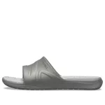 Crocs Reviva Chinelos esportivos planos antiderrapantes aconchegantes unissex cinza