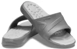 Crocs Reviva Chinelos esportivos planos antiderrapantes aconchegantes unissex cinza